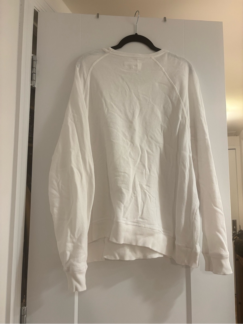 THE GREAT. white lightweight crewneck sweatshirt - Picture 4 of 4